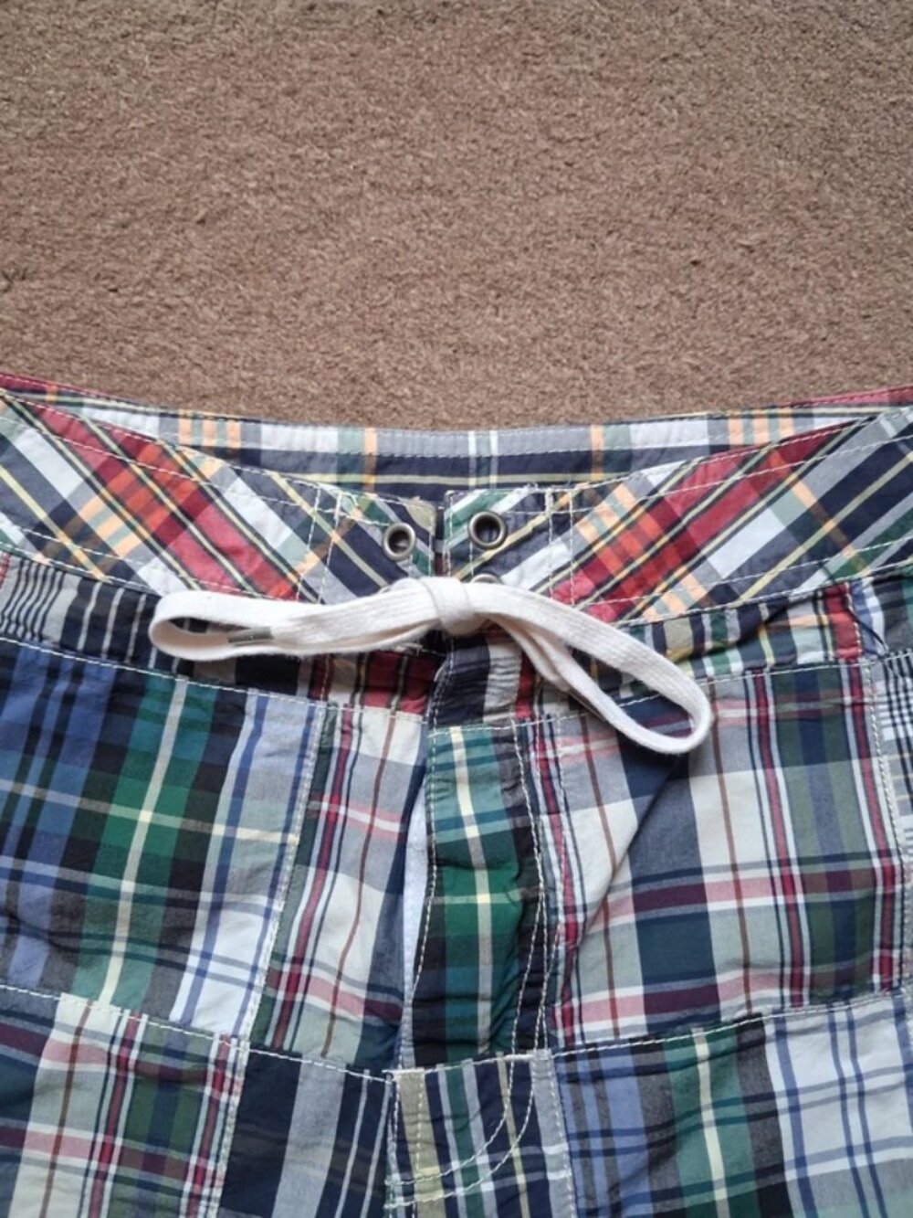 Polo Ralph Lauren Patchwork Madras Drawstring Shorts - Picture 3 of 5